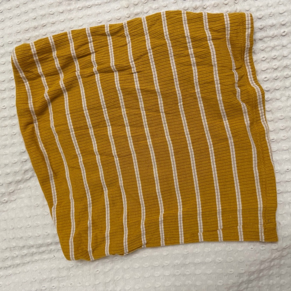 American Eagle Outfitters Mustard Yellow Striped Pencil Skirt
